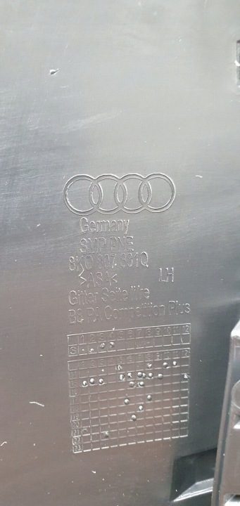 Audi S-Line Новая оригинальная решетка радиатора противотуманки бампера satynowy черная комплект, фото 5