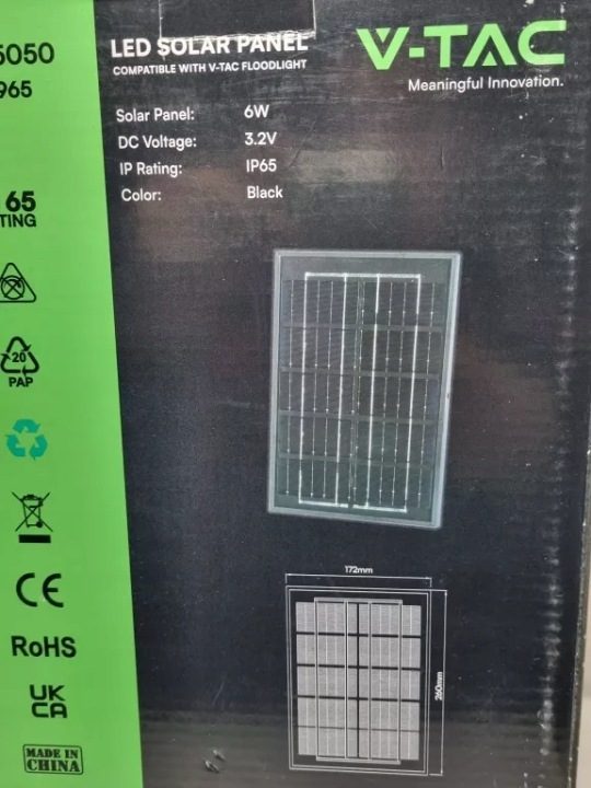 Проектор LED Солнечный 6W 4000K 400lm IP65 6965, фото 3