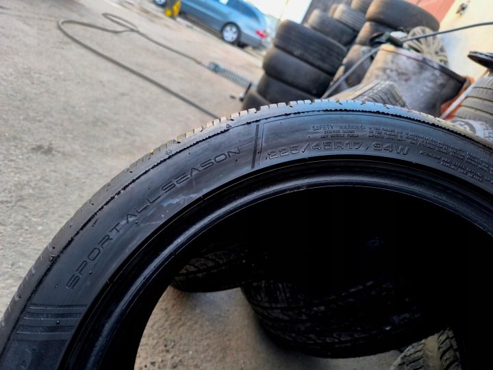 Шина всесезонная Dunlop Sport All Season 225/45R17 94 Вт сцепление на снегу (3PMSF), защита диска, усилитель (XL), фото 7