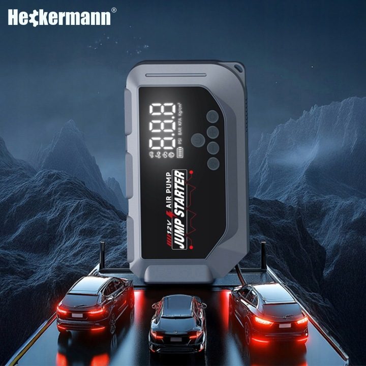 Устройство пусковое Booster Jump стартер 18000 мАч компрессор 150 PSI 2w1, фото 8