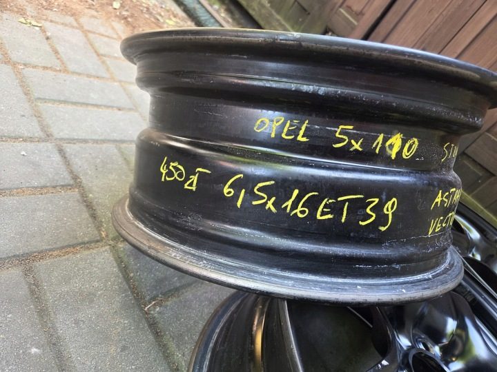 4× Штампованный диск Opel OE 6.5" x 16" 5x110 ET 39, фото 6