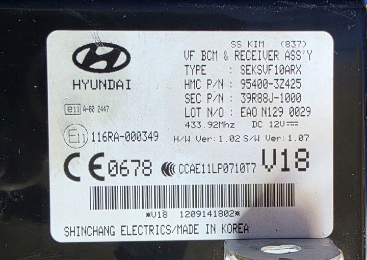 Модуль Hyundai OE 95400-3Z425, фото 4