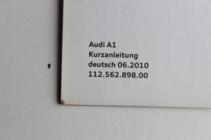AUDI A1 8X 2011 г.- ИНСТРУКЦИЯ ПО ЭКСПЛУАТАЦИИ ,SKRÓCONA , j.niemiecki, фото 3