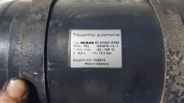 БАК РЕСИВЕР 4,0L. MAN TGX TGS TGL TGM EURO 6 81514010194, фото 2