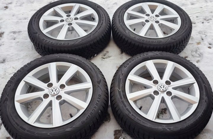 Колеса Зимние Литые диски Ориг. VW UP Goodyear 165/65/15 4x7,9mm Идеальные, фото 1