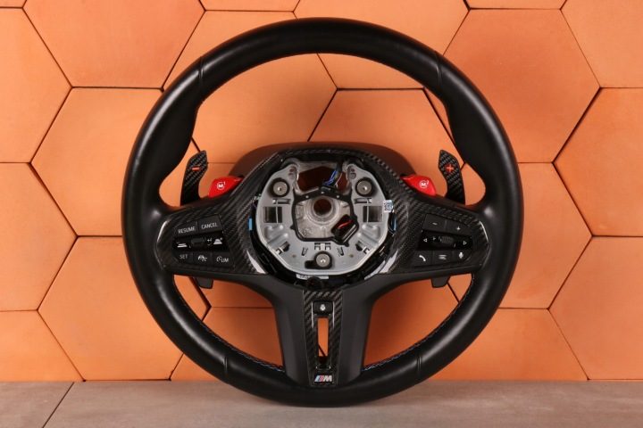 BMW M2 G87 M3 G80 G81 M4 G82 G83 РУЛЬ M-POWER С ПОДОГРЕВОМ ЛЕПЕСТКА АССИСТЕНТ, фото 1