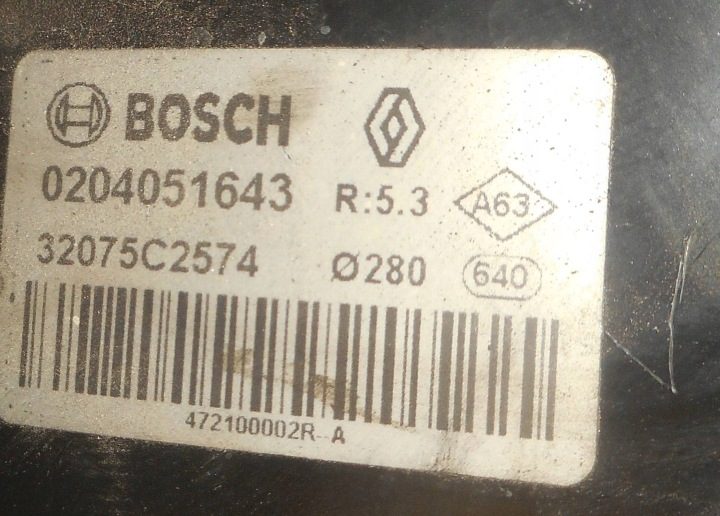 Renault Laguna III вакуумный усилитель насос 472100002R 0204051643, фото 3