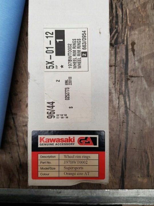 Наклейки на obręcz колеса Kawasaki ER-6F / Z750 197BWT0002, фото 5