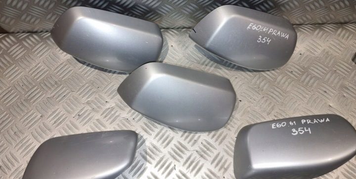 BMW E60 E61 E63 E64 КРЫШКА НАКЛАДКА ЗЕРКАЛА ПРАВАЯ СЕРЕБРИСТАЯ 03-09R, фото 3