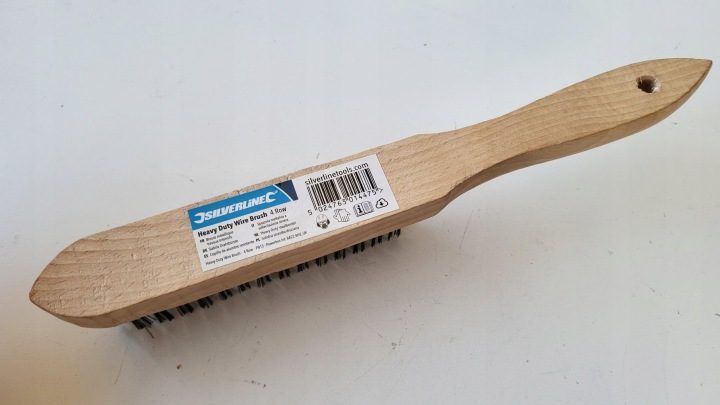 Латунная проволочная щетка 4 ряда, Silverline PB05, фото 7