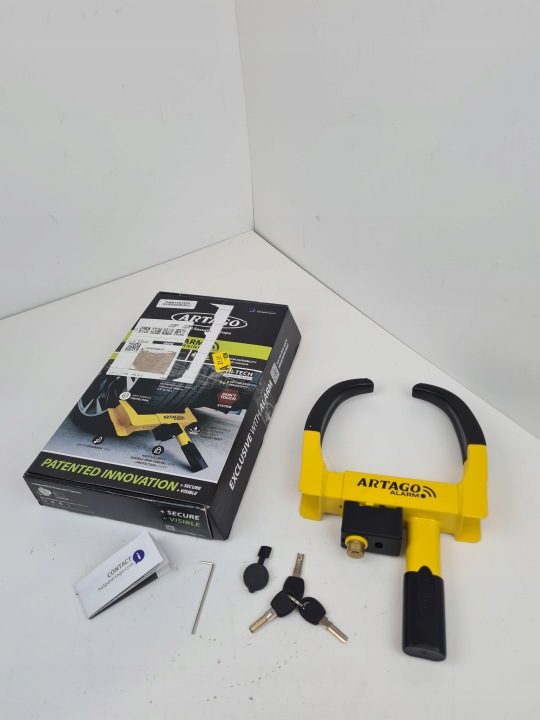 Artago Secure ART872 блокиратор колеса с alarmem 120 dB сталь желтая, фото 3