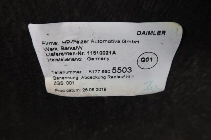 MERCEDES W177 ПОДКРЫЛОК ЛЕВЫЙ ЗАДНИЙ A1776905503, фото 6