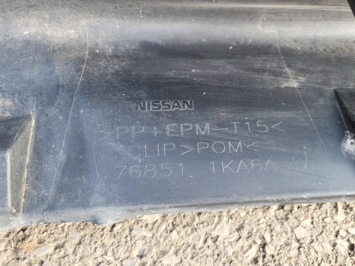 Накладка порога защита на левый Nissan Juke I F15 768511KA6A OE, фото 7