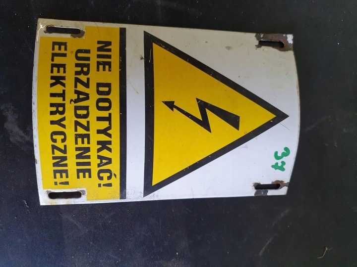 ТАБЛИЧКА INFORMACYJNA ПНР НЕ DOTYKAĆ ЭЛЕКТРИЧЕСКАЯ, фото 1