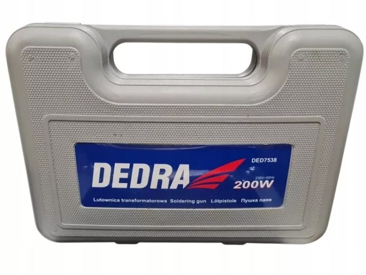 Паяльник трансформаторный Dedra DED7538 200W 3 шестерни 3 groty Кейс, фото 5