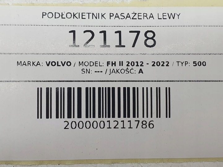 ПОДЛОКОТНИК ЛЕВЫЙ VOLVO FH13 II 500, фото 7