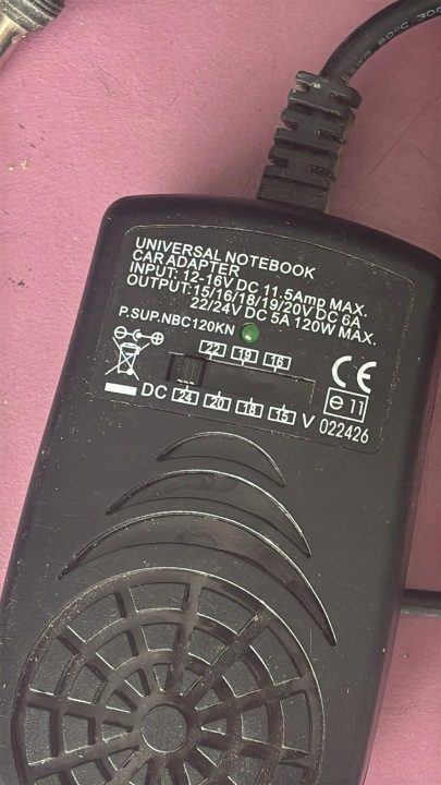 БЛОК ПИТАНИЯ АВТОМОБИЛЬНЫЙ DC 12-24V, ЗАРЯДНОЕ УСТРОЙСТВО 120W ДЛЯ LAPTOPA I NOTEBOOKA, фото 2