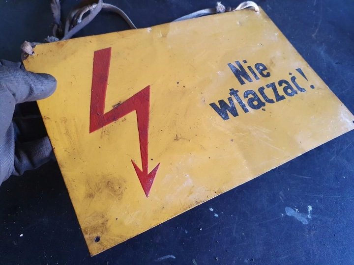 ТАБЛИЧКА INFORMACYJNA ПНР НЕ WŁĄCZAĆ ОРИГИНАЛ, фото 5