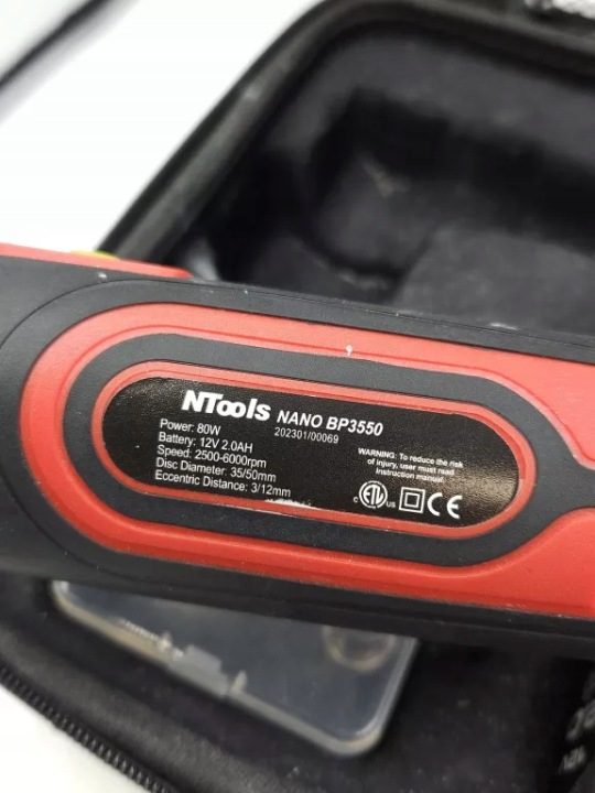 Полировальная машинка аккумуляторная NTools NANO 12V | 80W | 2500-6000 ОБ/МИН, фото 8
