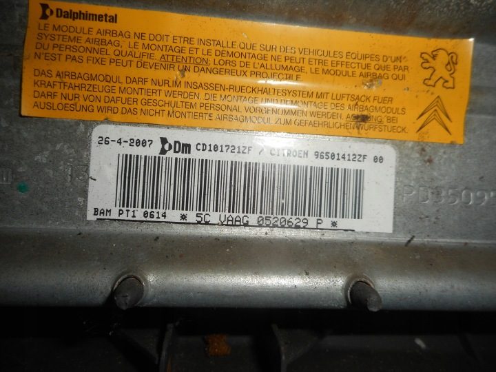 Citroen C5 II подушка безопасности коленная 96501412ZF, фото 3