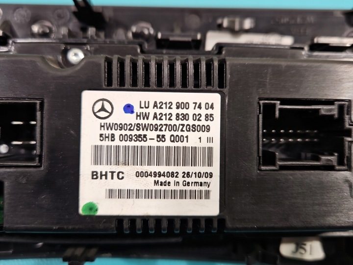 КОНСОЛЬ БЛОК УПРАВЛЕНИЯ ПЕЧКОЙ MERCEDES W212 A2129007404 A2128300285, фото 4