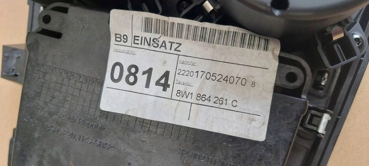 ПАНЕЛЬ РАМКА ЦЕНТРАЛЬНОГО ТОННЕЛЯ AUDI A4 B9 A5 8W 8W1864261C, фото 3