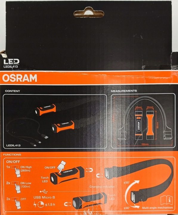Лампа переносная ручная Osram LEDIL413, фото 4