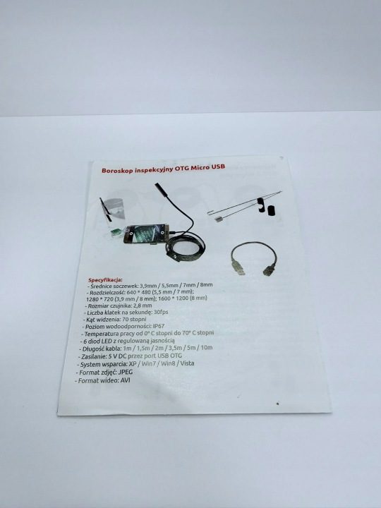 USB 20M ЭНДОСКОП ИНСПЕКЦИОННАЯ КАМЕРА 8,5 HD ANDROID Z OTG, фото 5