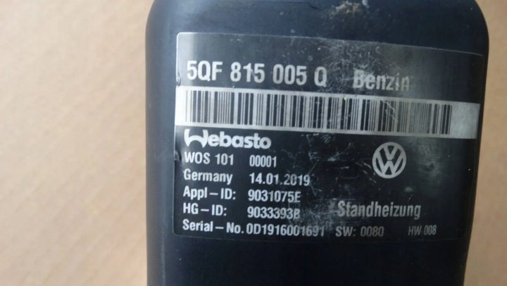 Webasto 5QF815005Q VW Audi Skoda Seat Бензин, фото 8