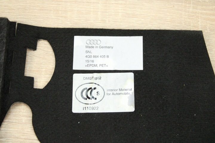 Оригинальный коврик шумоизоляция тоннеля Audi A6 C7 4G0864405B 64 л.с., фото 2
