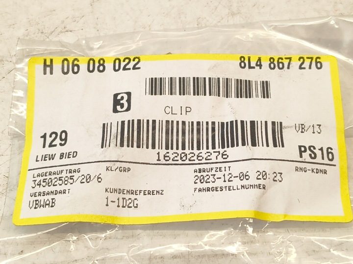 КЛИПСЫ КРЕПЛЕНИЯ ОБИВКИ AUDI VOLKSWAGEN SKODA SEAT 8L4867276, фото 5