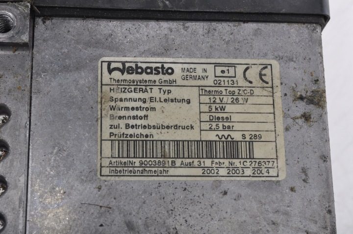 MAZDA MPV II 2.0 CITD WEBASTO ПОДОГРЕВАТЕЛЬ 66724A, фото 2