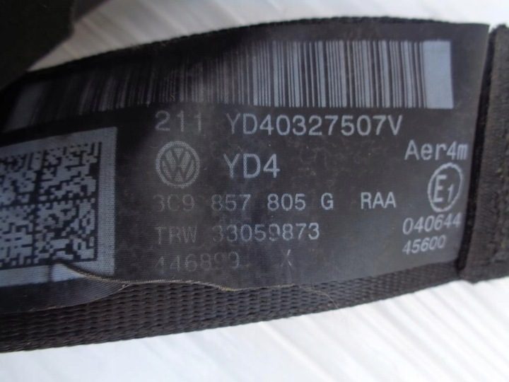 РЕМНИ БЕЗОПАСНОСТИ ЗАДНИЕ VW PASSAT B6 УНИВЕРСАЛ 3C9857805G 3C9857806G, фото 5