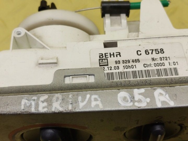 OPEL MERIVA A БЛОК УПРАВЛЕНИЯ ПЕЧКОЙ КОНДИЦИОНЕРА 93329465, фото 9