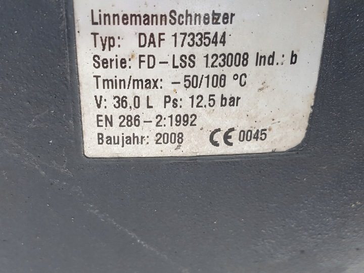Бак ресивер 36L. DAF XF 105 , 75 85 CF Euro 5 1733544, фото 2