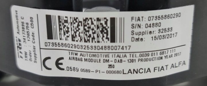 КРЕПЛЕНИЕ AIRBAG ВОДИТЕЛЯ BOXER DUCATO III, фото 2