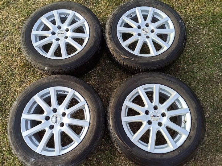 Литые диски 5x112 Skoda Octavia Audi VW Golf 5 Seat Leon шины зимние, фото 1