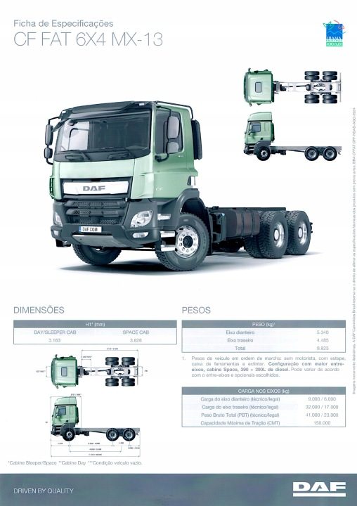 Проспект DAF CF FAT 6x4 MX-13, фото 1
