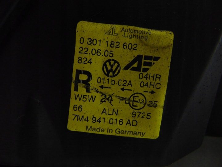 Фара правая передняя VW Sharan I рестайлинг 7M4941016AD, фото 4