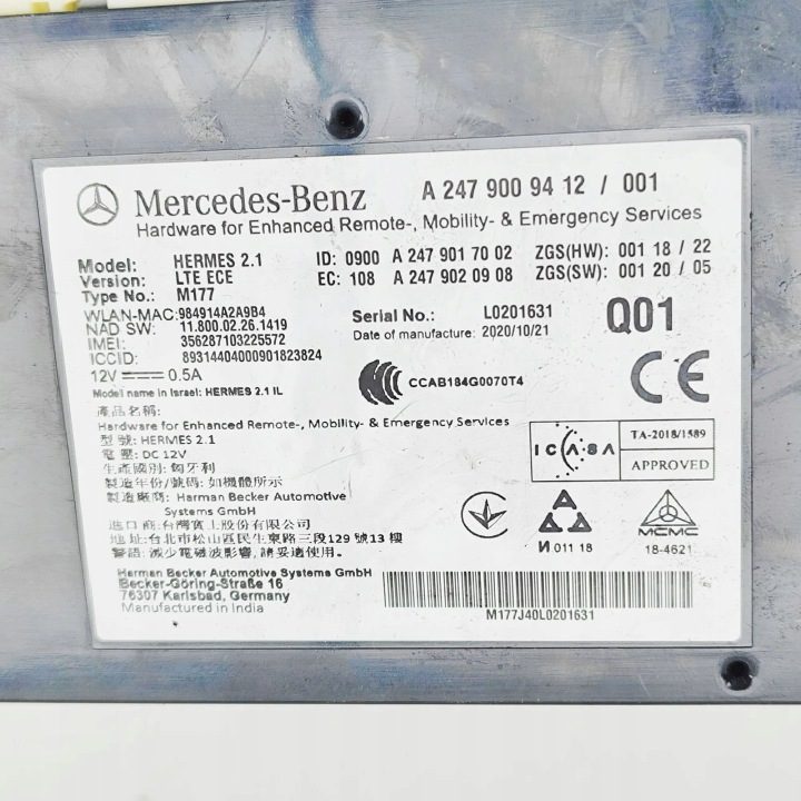 Модуль Bluetoth Mercedes-Benz GLA (H247) A2479017002 33140051 1.3L 120 квт, фото 7