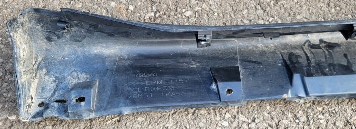Накладка порога защита на левый Nissan Juke I F15 768511KA6A OE, фото 6