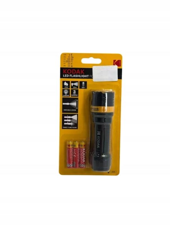 Kodak Фонарик туристический LED Focus 120+3 батареи, фото 1