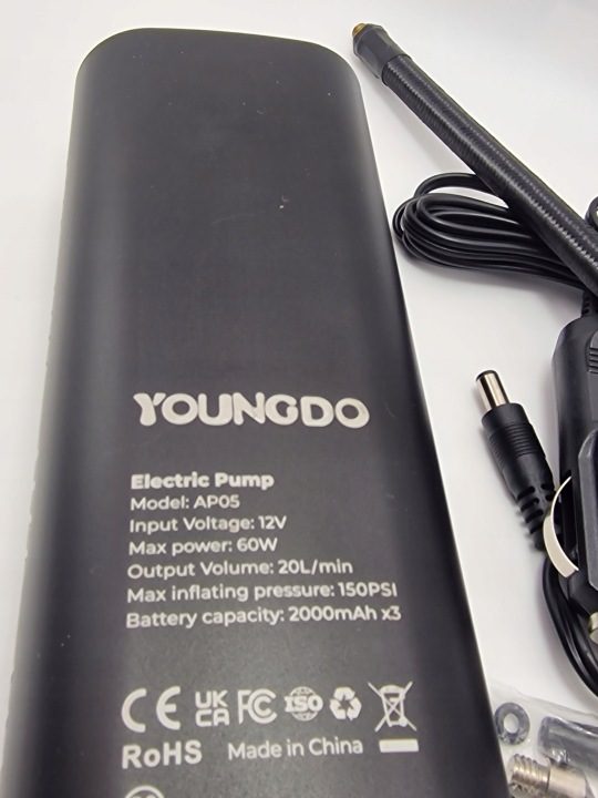Электрический насос компрессор для Rowerów Piłek Youngdo 6000 мач Power Bank, фото 6
