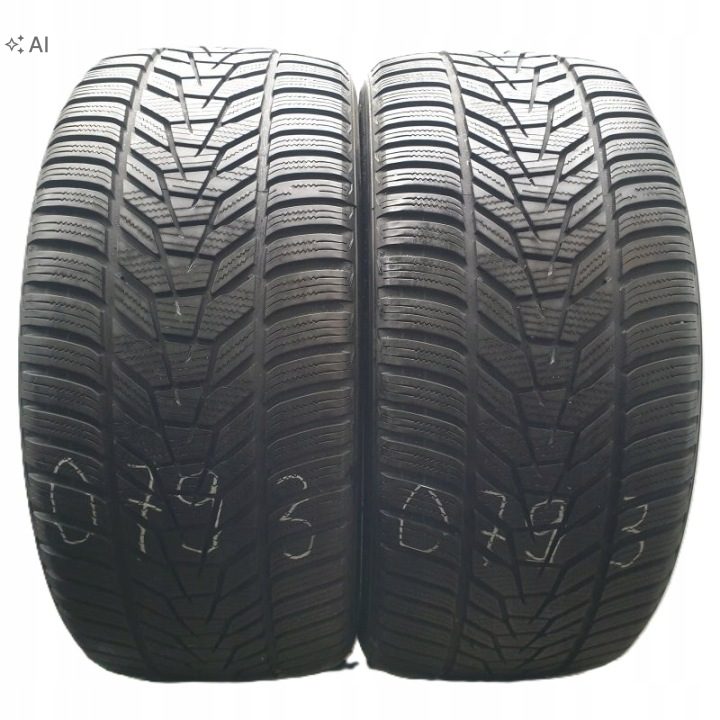 2× Шина зимняя Hankook Winter i*cept evo3 W330 255/40R19 100 В сцепление на снегу (3PMSF), защита диска, усилитель (XL), фото 1
