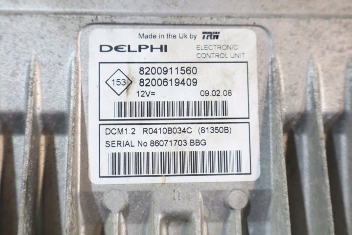 БЛОК УПРАВЛЕНИЯ ДВИГАТЕЛЕМ DELPHI NISSAN NOTE 8200619409, фото 8