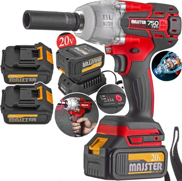 Ударный гайковерт Majster Pro mp0415pro Plus насадки комплект, фото 1