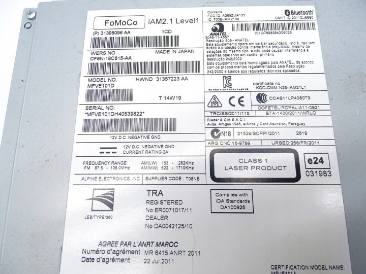 МАГНИТОЛА CD СЧИТЫВАТЕЛЬ НАВИГАЦИЯ VOLVO V60 I S60 II 31396096AA 31396096, фото 6