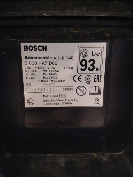 Мойка высокого давления Bosch AdvancedAquatak 140 2100W 140 barów 450 l/h, фото 7