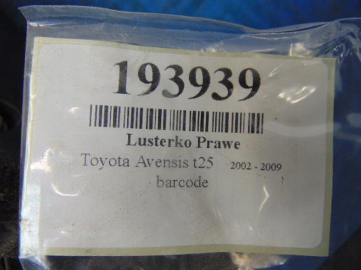 Toyota Avensis T25 зеркало правое состояние как на Zdjęciu, фото 8