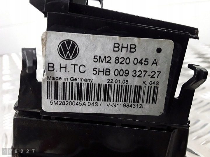 2009 VW Tiguan Модуль управления кондиционером 5M2820045A, фото 4